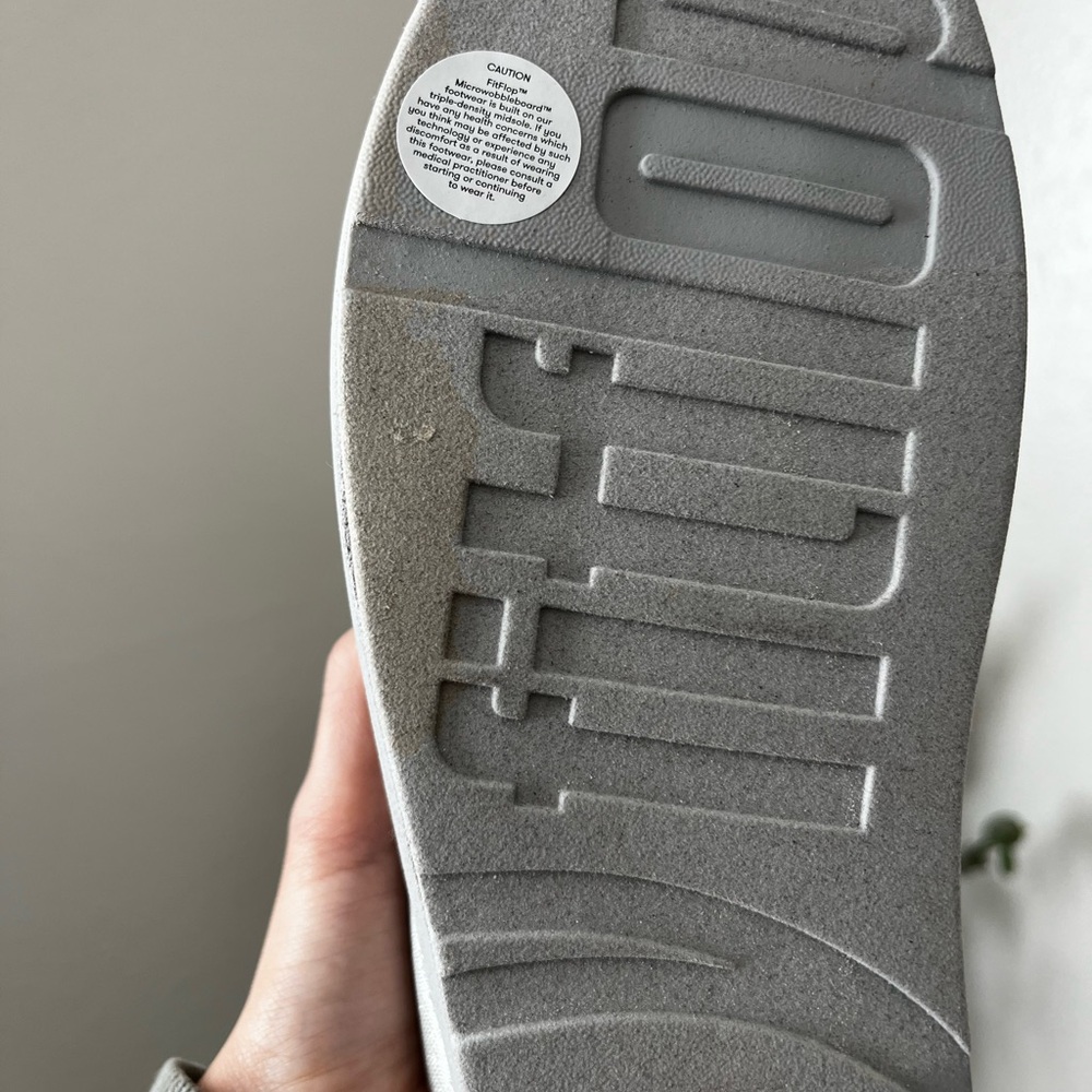 FitFlop Women's Lottie Glitzy Silver Slide Sandals Size 10 US - Picture 5 of 14